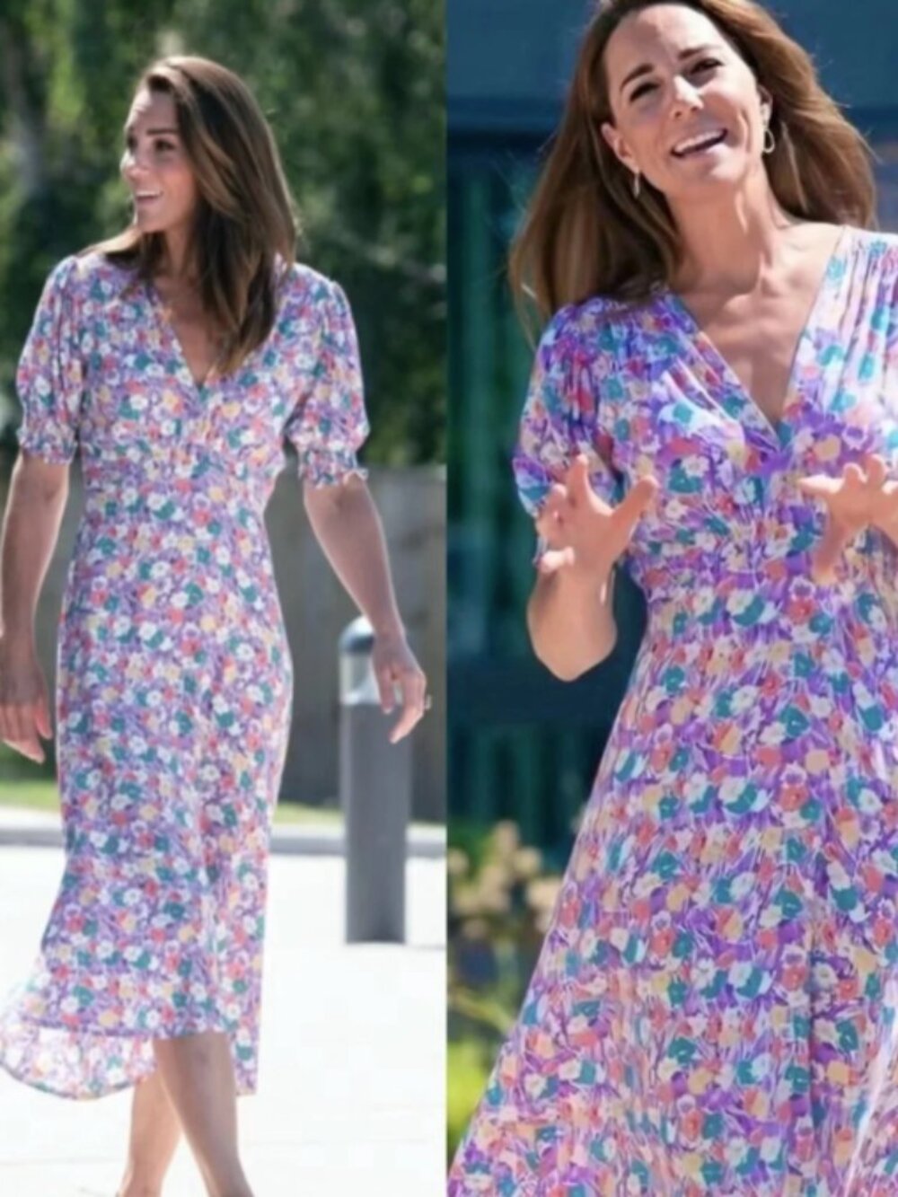 Like NEW Faithfull the Brand Floral Purple Multi Maxi Dress - Women size 2/XS